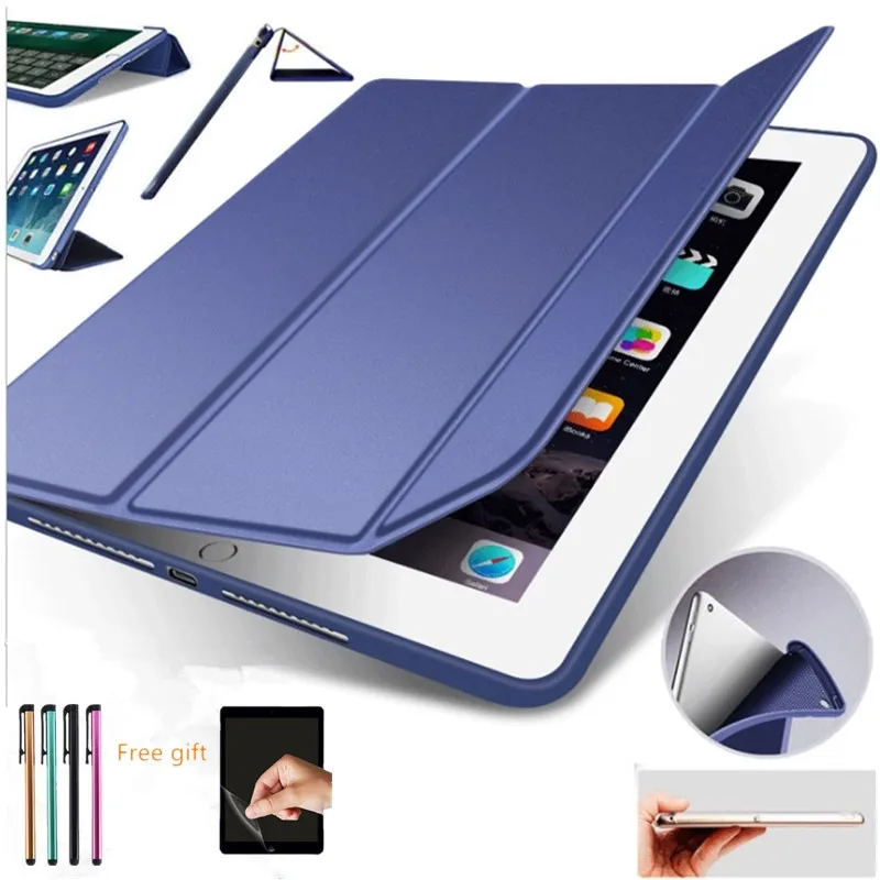 Leather Silicone Case For iPad Air 4 3 2 1 Mini 5 Funda For iPad Pro 11 2020 2021 9.7 6th 5th 10.2 8th 7th Generation Case+film