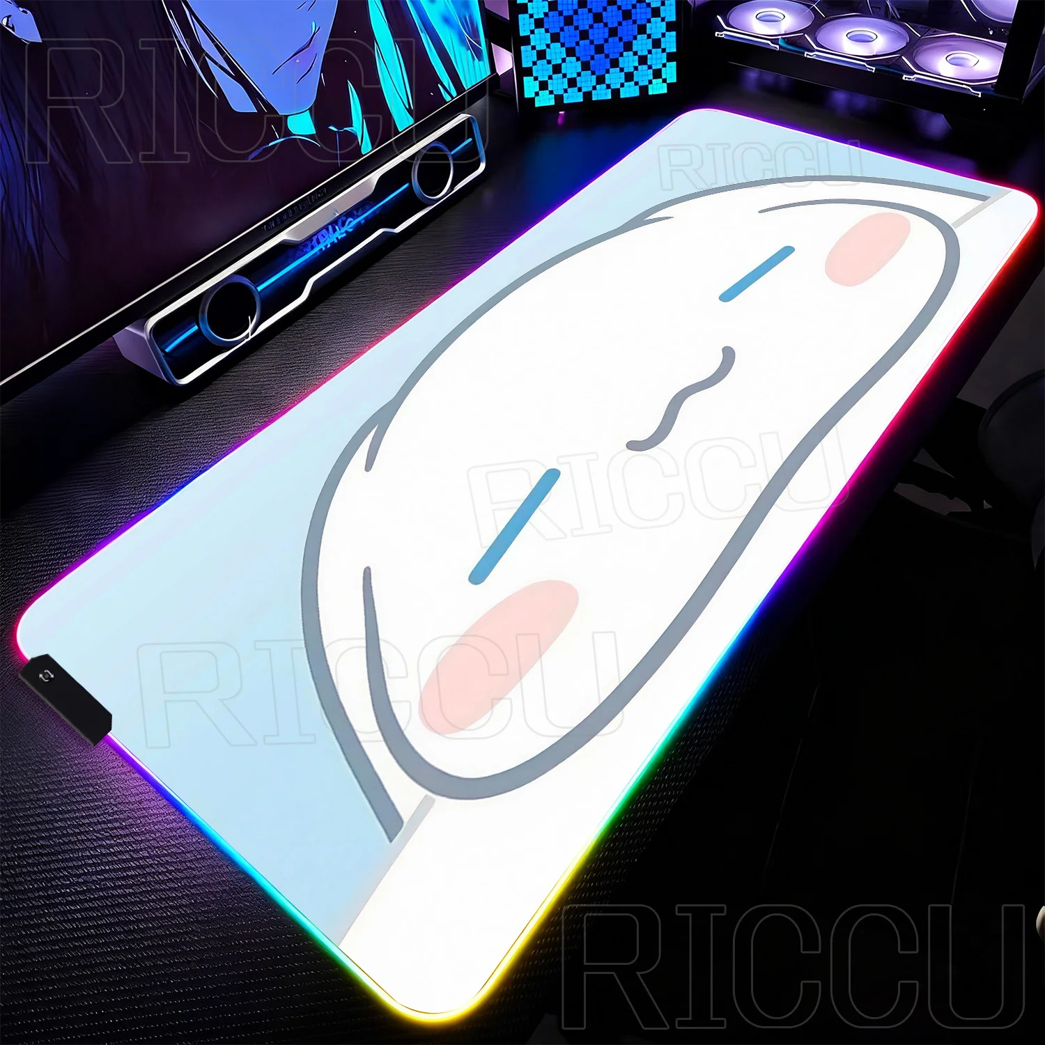 

RGB Sanrio Cinnamorol cute LED Mouse pad Gaming Gamer Keyboard 400x900mm Protector Pc Accessories kawaii XXL Extended Desk Mat