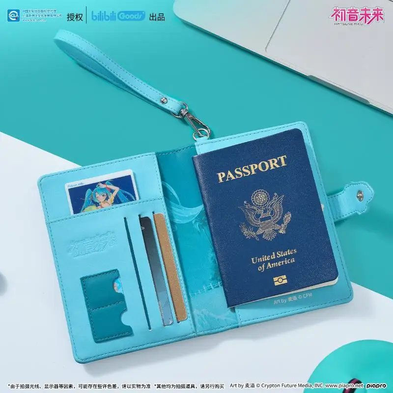 Hatsune Miku anime merchandise cartoon cute multifunctional storage folder Kawaii 2D card holder coin purse passport holder gift