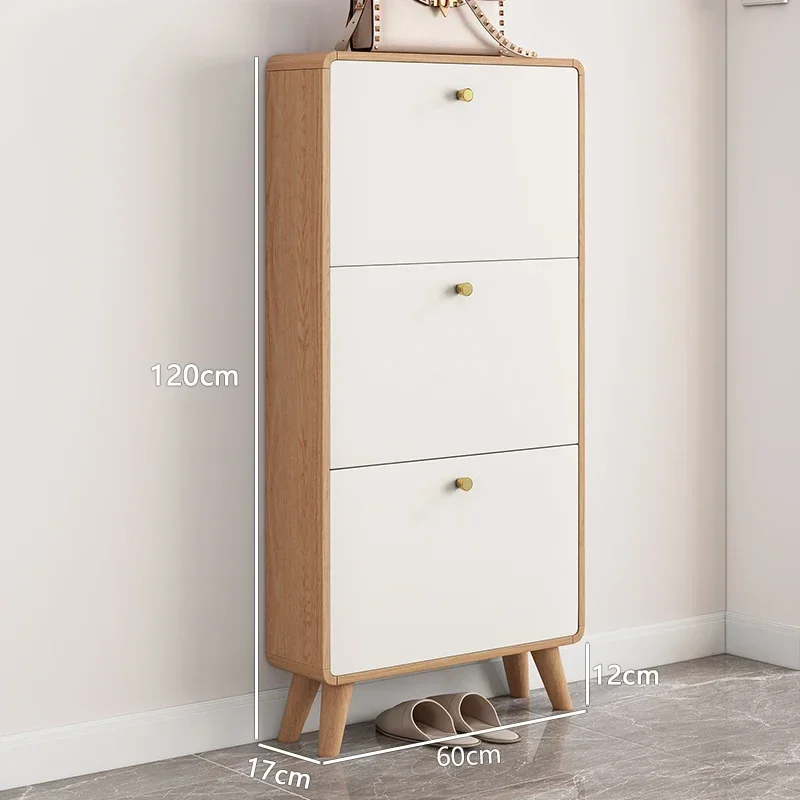 

-Multifunction Shoe Organizer Hallway Wooden Large Indoor Storage Nordic Minimalist Shoe Rack Living Room Space Saving Furniture