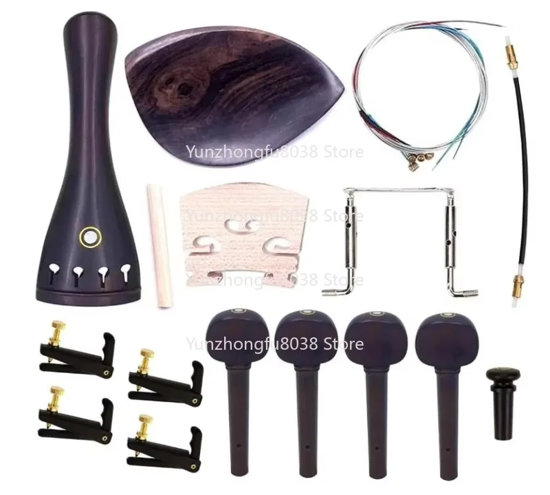 Full Accessories for Ebony Violin String Instrument Parts and Assemblies