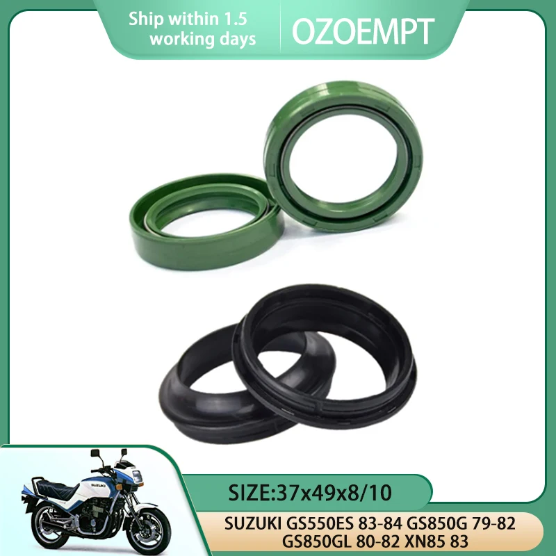 OZOEMPT Motorcycle Front fork oil seal and dust cover KIT Apply to SUZUKI GS550ES 83-84 GS850G 79-82 GS850GL 80-82 XN85 83