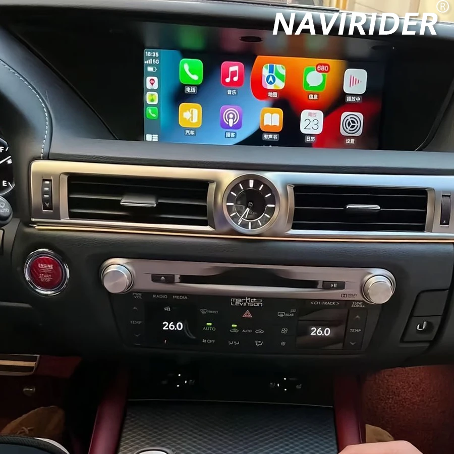 RDS DSP 12.3'' BT Car Radio For Lexus GS GS200 GS250 GS300 GS350 GS450 2012-2020 CarPlay Android 14 buil-in 360 Touch Screen