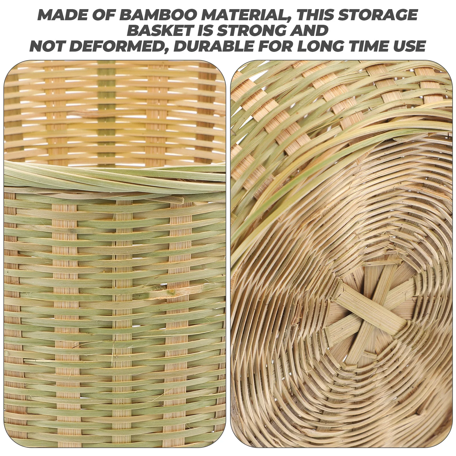 

Multifunctional Storage Baskets Bamboo Woven Fruit and Vegetable Bins for Organization Snack