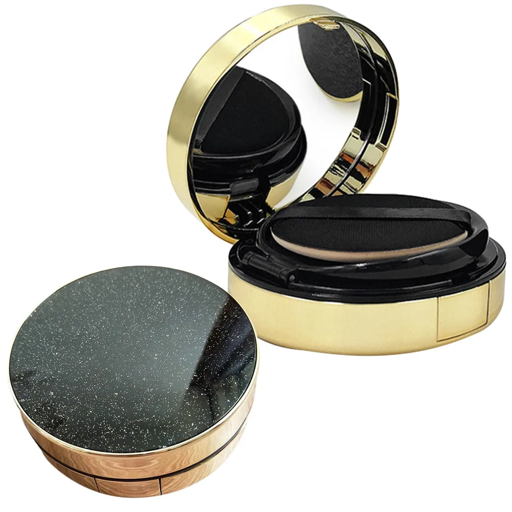 

2 шт. пустых компактных футляра для пудры 15 г, многоразовые, с пуховкой, для рассыпчатой пудры, тонального крема, макияжа для тела, дорожный контейнер