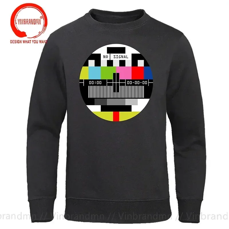 TV No Signal Sweatshirt Men Hip Hop Style Streetwear Sweat Shirts Novelty Geometric The Big Bang Theory Sweatshirts High Quality