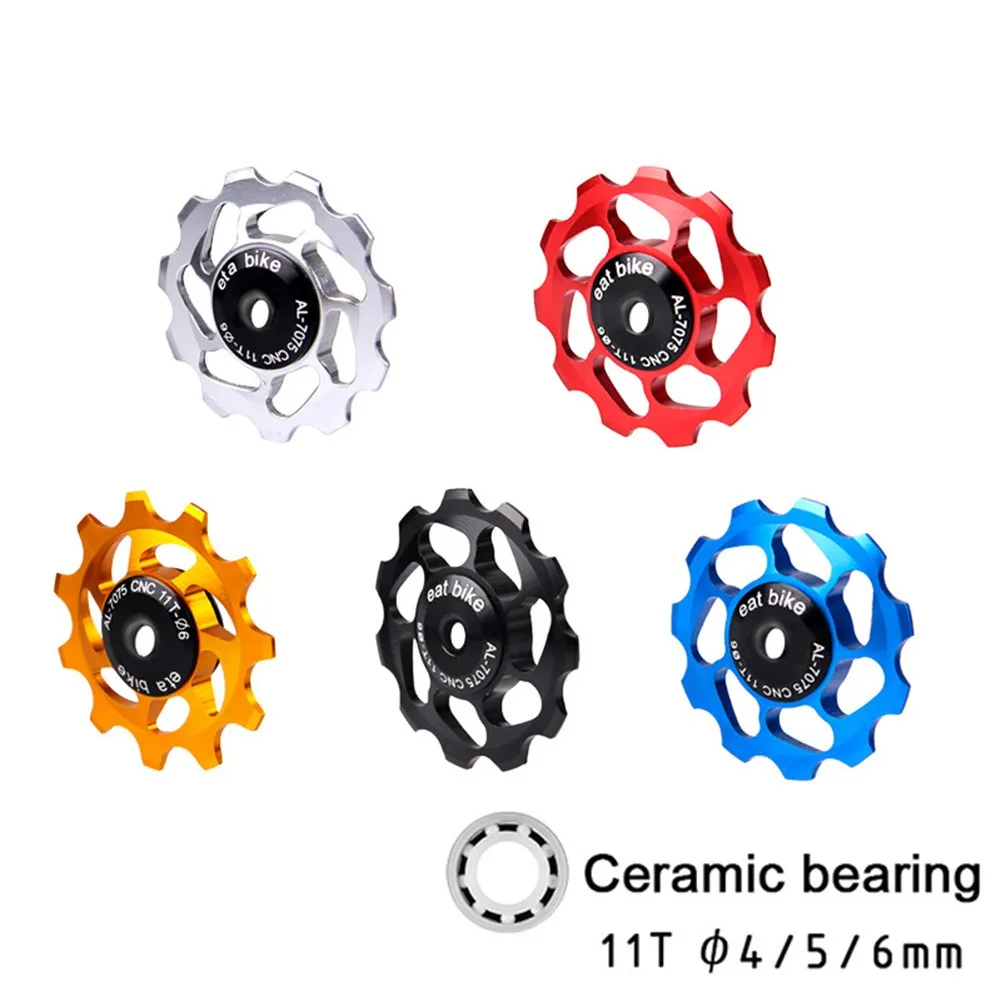 11T Bicycle Pulley Wheel Ceramic Bearing Rear Derailleur -Jockey Wheel Bearings Pulley Bicycle Road Bike Guide Bike Accessories