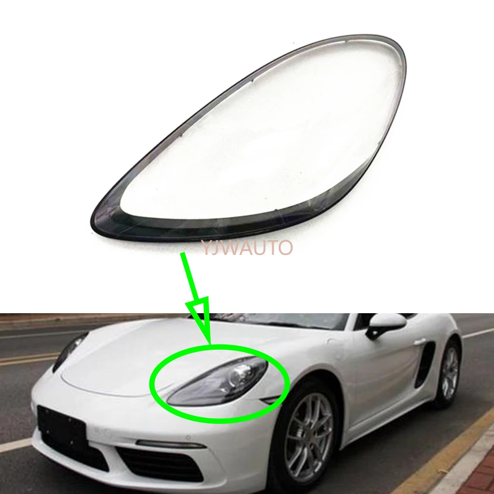 

Lampshade For Porsche 718 982 2016~2020 Headlamp Cover Car Headlight Lens Replacement Front Car Light Glass Auto Shell