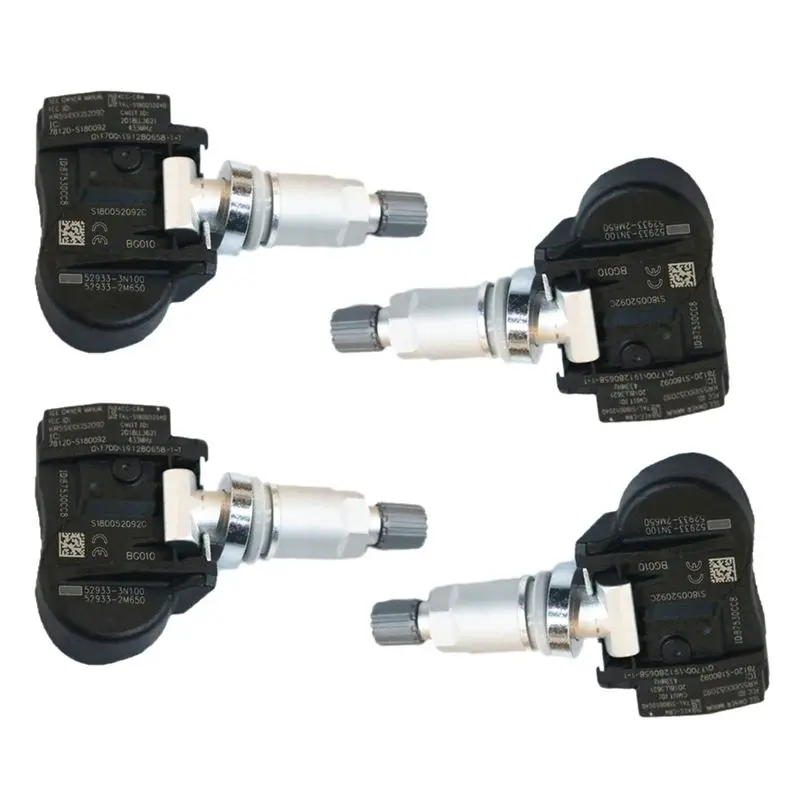

ABHX-4Pcs Tire Pressure Sensor 52933-3N100 529333N100 529332M650 TPMS Valve Wheel Pressure Monitor System For Kia For Hyundai Pa