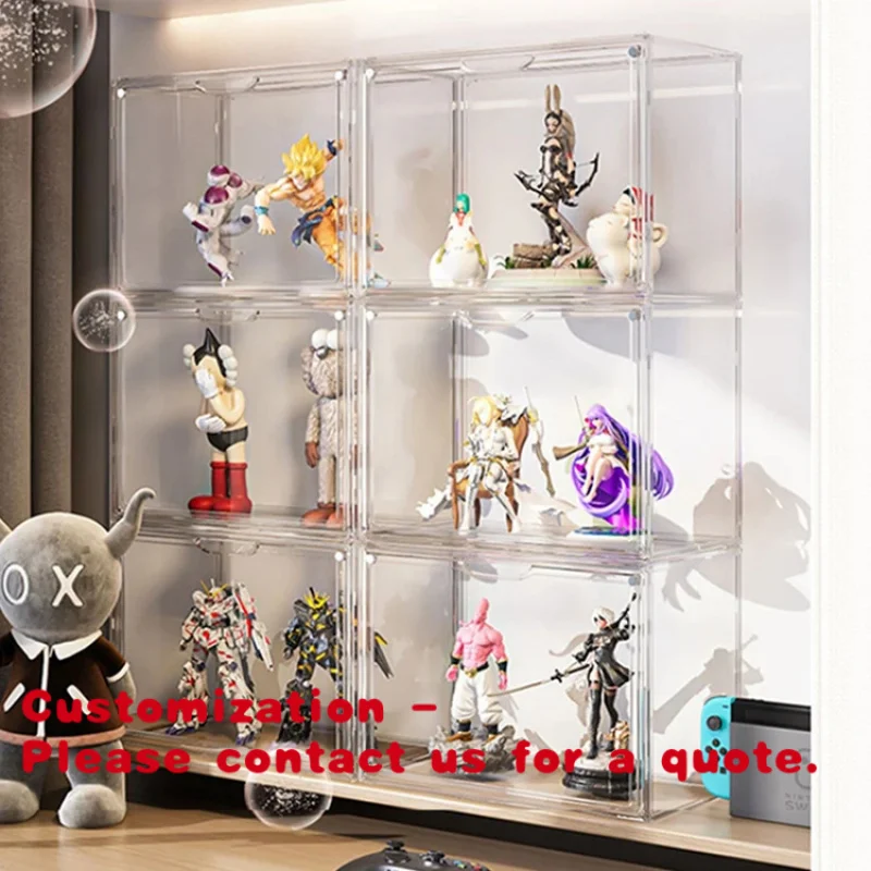 

Customize.Customizable Display Cabinet Storage Box Acrylic Glass Transparent Arrangement Anime Toy Character Display Acrylic Dis