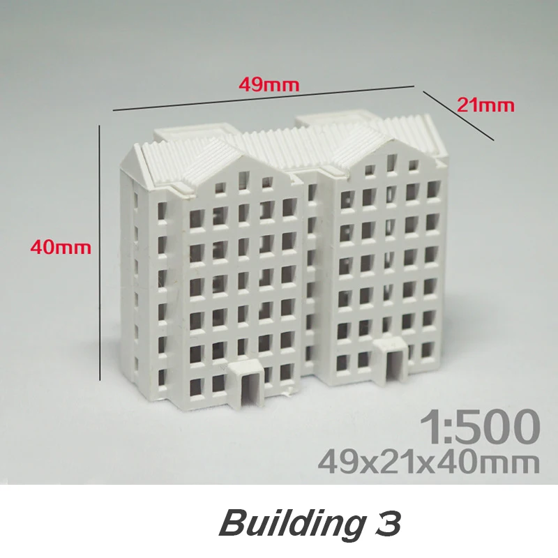 نموذج منزل بناء مصغر ، مواد بنية التجميع ، مجموعات Diorama ، مقياس 1:500 ، 3 قطعة