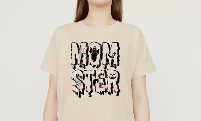 Neon Momster Tee, Mom , Halloween Tee, Gifts, Fall shirt, Funny Halloween , Pumpkin Shirt, Spooky