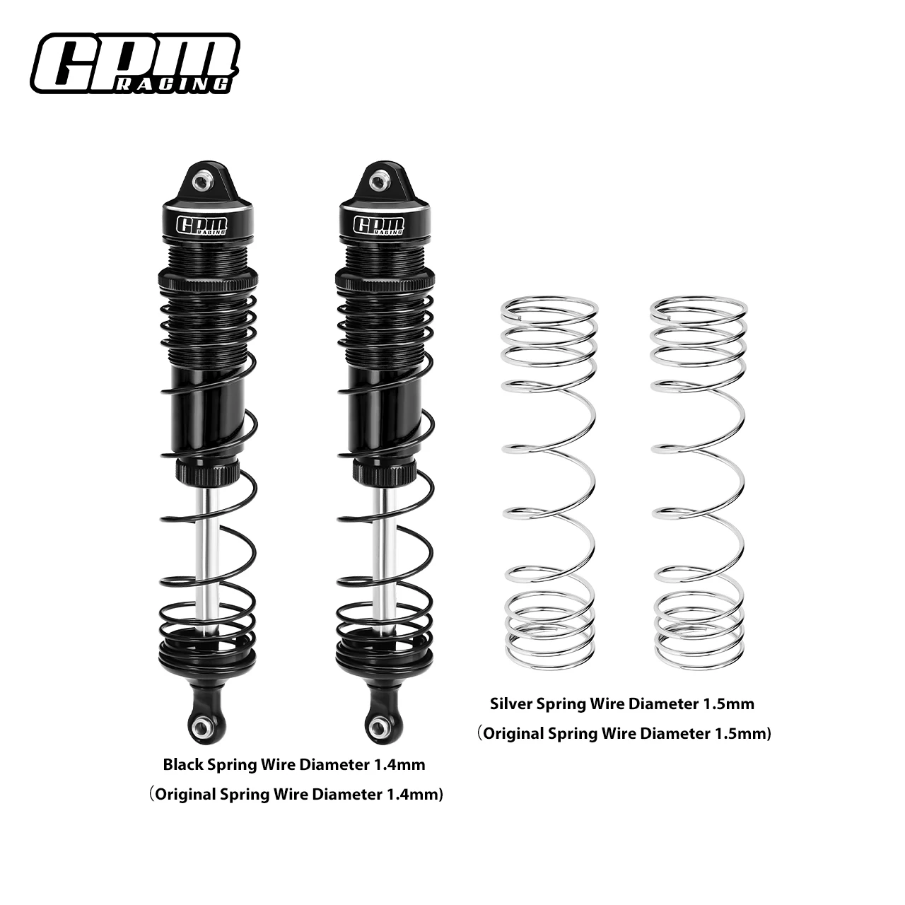 GPM Alloy Progressive Spring Front Shock 132mm For ARRMA 1/8 Mojave 4S ARA330793