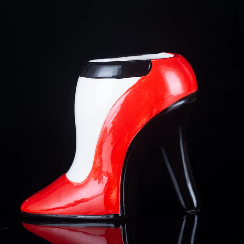 High-heeled Shoe Ceramic Tiki Mug Creative Porcelain Beer Wine Mug Cup Bar Tool Halloween Gift