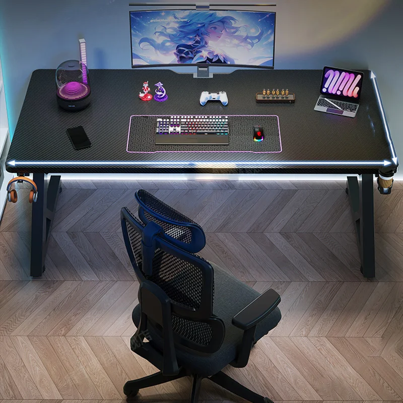 Crafts Ästhetischer Büroschreibtisch, großes Design, weiß, moderner Gaming-Schlafzimmer-Büroschreibtisch, stehend, minimalistisch, Biurko, trendige Möbel