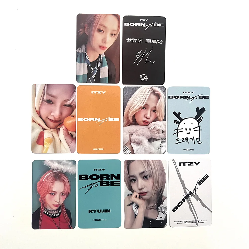 5Pcs/Set ITZY Lomo Cards Photocards New Album BORN TO BE HD Print Photo Cards Yeji Ryujin Chaeryeong Yuna Fans Collection Gifts