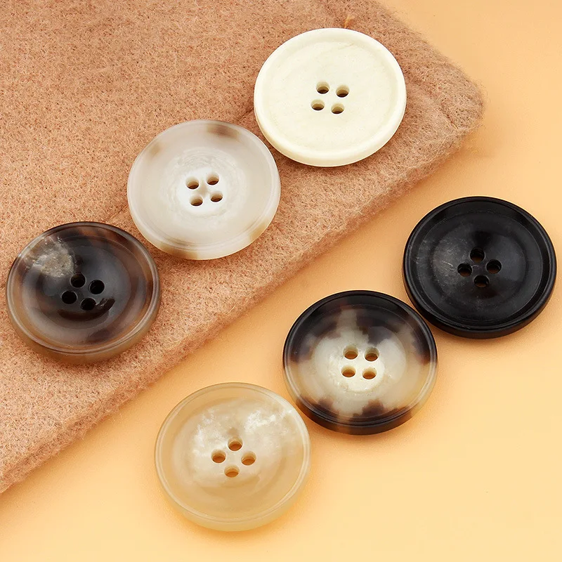 15/18/20/23/25mm Resin Button Four Eye Button for Crafts Wedding Decor Suit Jacket Coat Windbreaker Cardigan Sewing Accessories