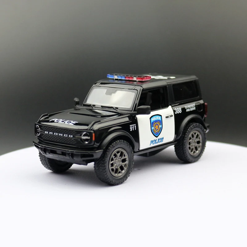 New Ford F150 Raptor Bronco Alloy Car Model Diecast Metal Police Off-road Vehicle Car Model Simulation Collection Childrens Gift