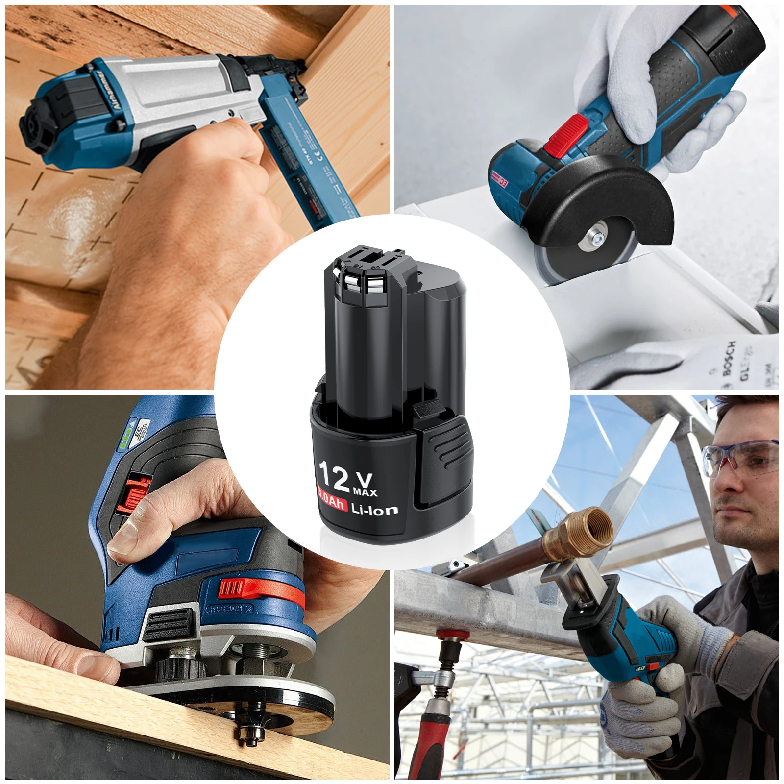 لبوش 12 فولت 3000 مللي أمبير ليثيوم أيون BAT411 استبدال البطارية لبوش BAT411 BAT412 BAT413 BAT414 10.8 فولت بطارية أدوات كهربائية لاسلكية #4