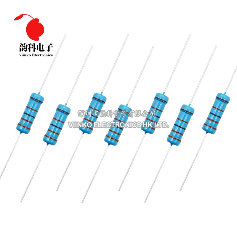 20pcs 3W Metal Film Resistor 3W 1%  0.1R - 2.2M 2.2 10 100 120 150 220 270 330 390 470 1K 2.2K 4.7K 10K 15K 100K 470K 1M ohm