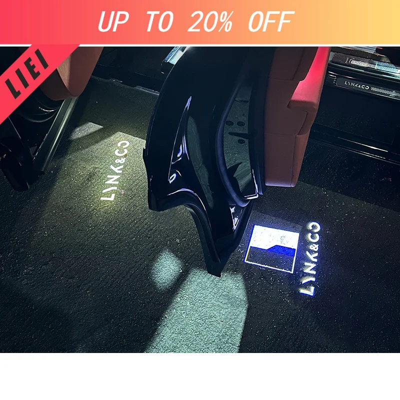 LIEI For Lynk&co 900 2025 Car Welcome Light Door Projection Laser Ambient Light High-definition Tuning Car Special Auto Accessor