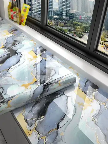 Pegatinas de azulejos impermeables y a prueba de aceite cocina resistente a altas temperaturas renovación autoadhesiva papel tapiz para encimera de gabinete