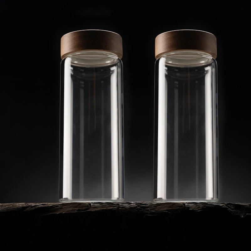 800ml Heat Resistant Glass Sealed Jar Cordyceps Medicinal Storage Jars Traditional Chinese Medicine Display Bottle Transparent