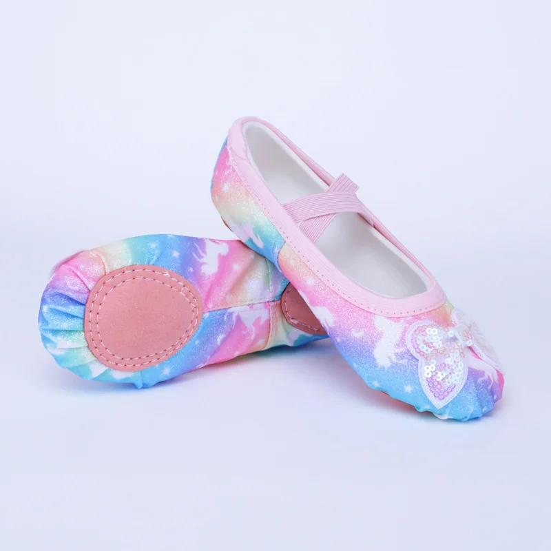 الفتيات أحذية رقص الباليه لينة أسفل مرحلة الأداء الأطفال القط مخلب شكل الجسم عبر الحدود أحذية الرقص أحذية الباليه