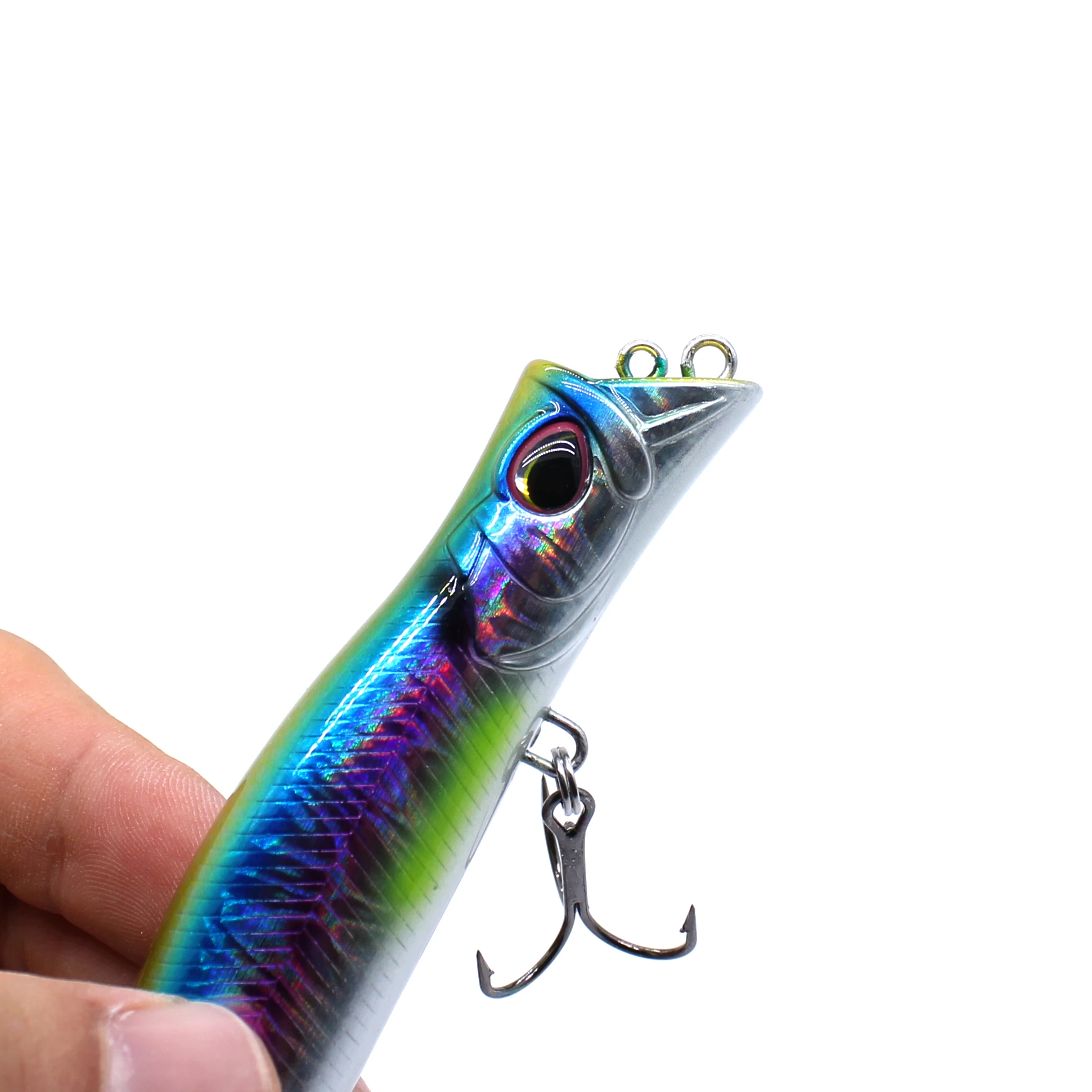 AOCLU Topwater Hybrid 130mm 17,5g Bleistift Stick Harten Köder Wobbler Rassel Zwei Ton VMC Haken 1PC Draht salzwasser Seebarsch Angeln – Detail 5