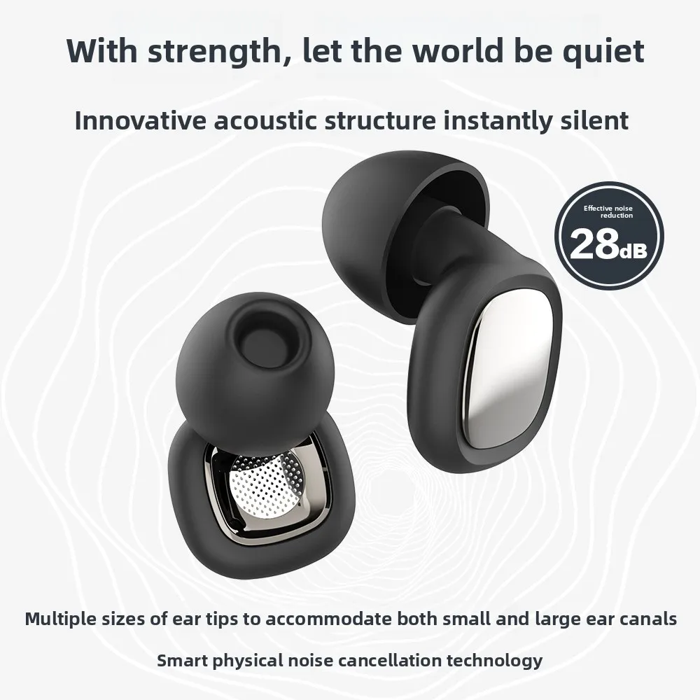 2026 produk baru lintas batas, earplug peredam bising kecil yang kuat dan baru, peredam suara di saluran telinga, anti-noise, nyaman untuk tidur