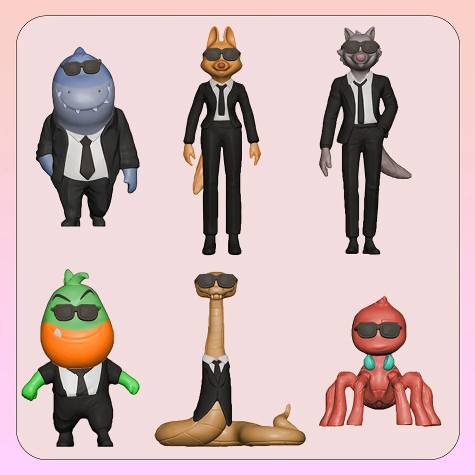 Neues Produkt: The Bad Guys Alliance 2, handgefertigt, Anime-Puppenmodelle, Desktop-Kuchendekorationen, Geburtstagsgeschenke