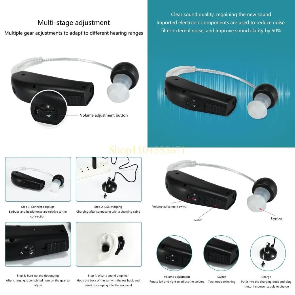 Best Seller Mini Ear Amplifier Device Elderly Rechargeable Hearing Deaf Aid Sound Collector