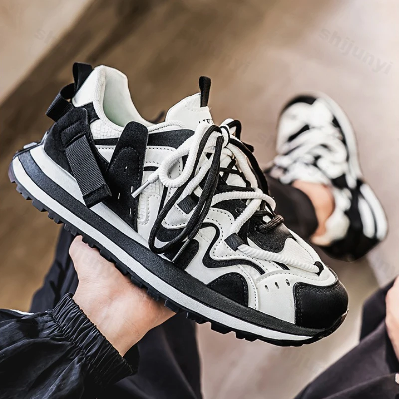 

Men's Casual Sneakers Autumn New Breathable Trendy Non Slip Running Shoes Comfortable Lace Up Height Increase Vulcanized Shoes