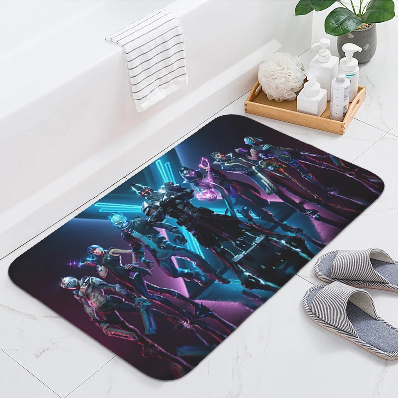 

Waterproof Bath Mat Non-slip D-Fortnites Hallway Bedroom Living Room Rug Slip-resistant Entrance Door Doormat Corridor Carpet