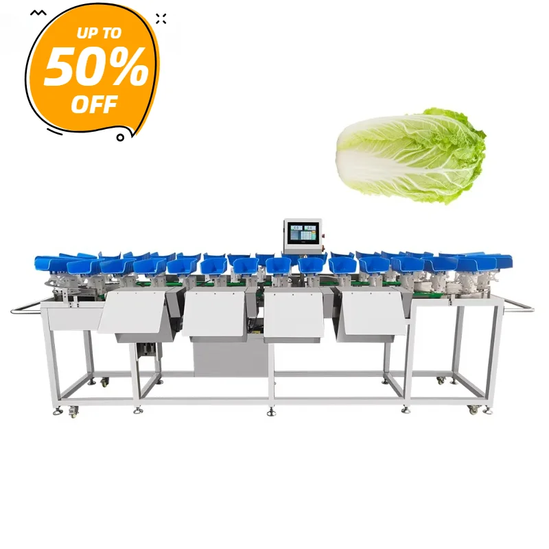 PLC Automatic Rotary Trays Combination High-Accuracy Weighing Machine for Vegetables Chicken Fresh Meat Processing Customized