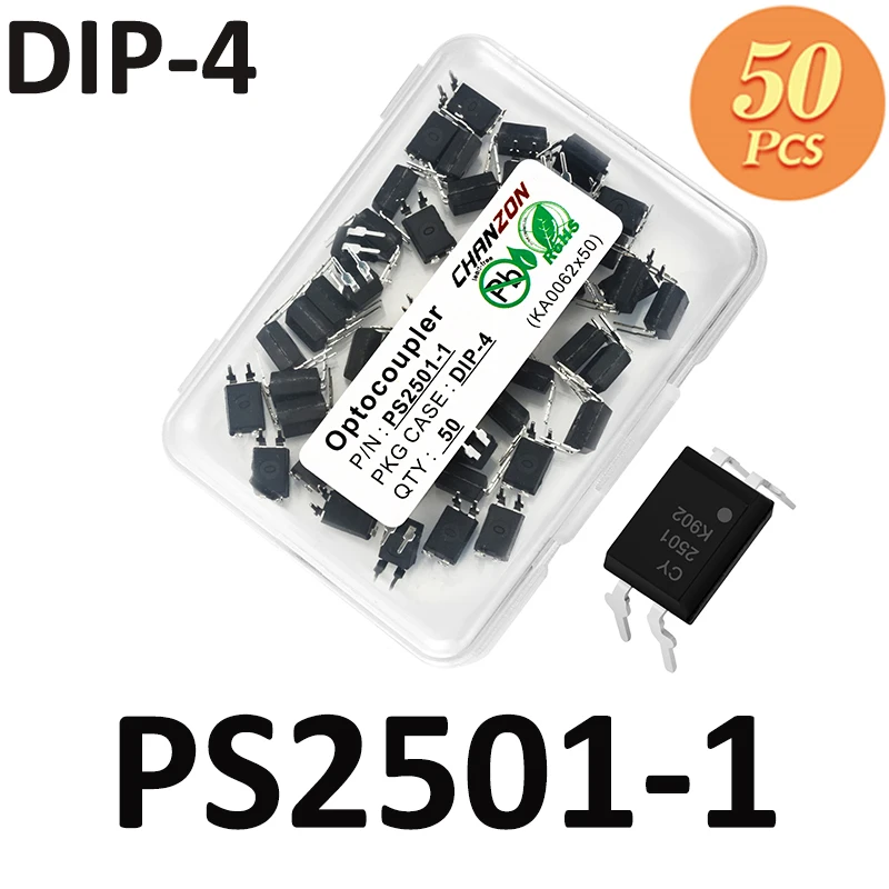 50PCS/LOT PS2501 2501 P2501 CYPS2501 DIP4 DIP Photoelectric Coupler Optocoupler Opto Triac Couple New and Original  IC Chanzon