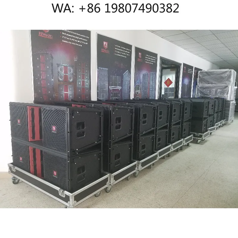 Dual 15 Inch Three Way Neodymium Waterproof Line Array Long Distance Stage Audio Speaker