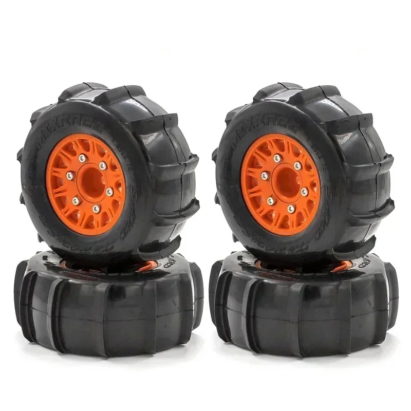Pour 1:8 1:10 Trax Slash Huanqi 727 e-revo 116mm pneu Rc modèle de voiture carte courte général sable pneus mise à niveau adaptateur de pneu 12/14/17mm