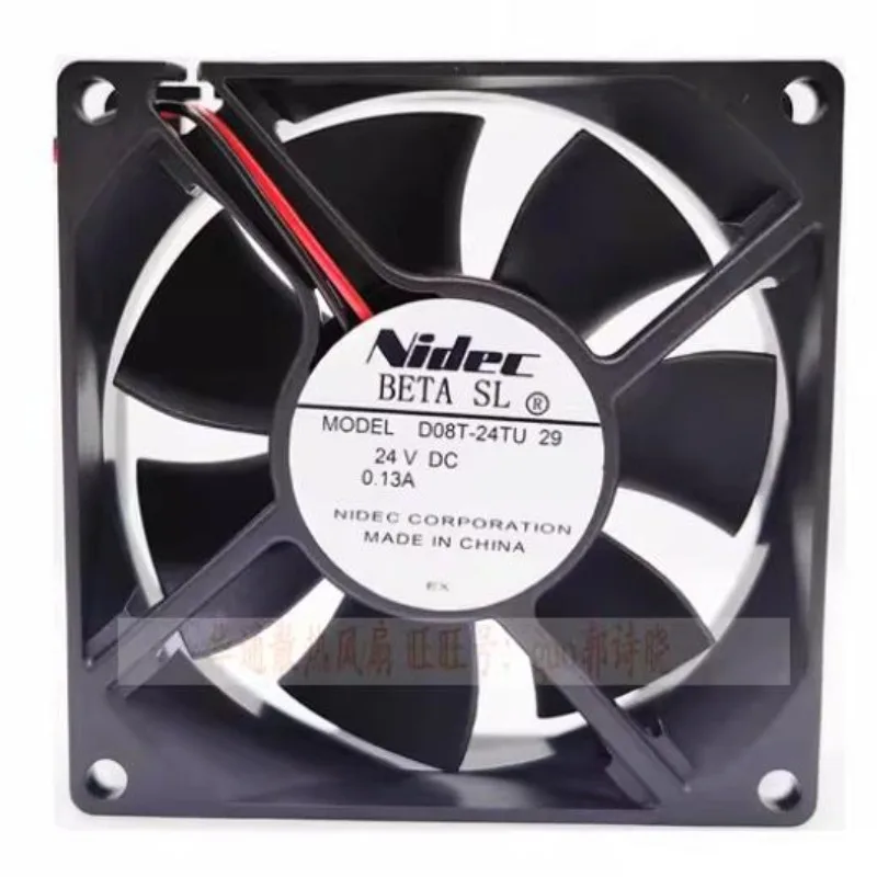New Cooler Fan for Nidec D08T-24TU 29 24V 0.13A Cooling Fan 8025 8CM 80*80*25mm