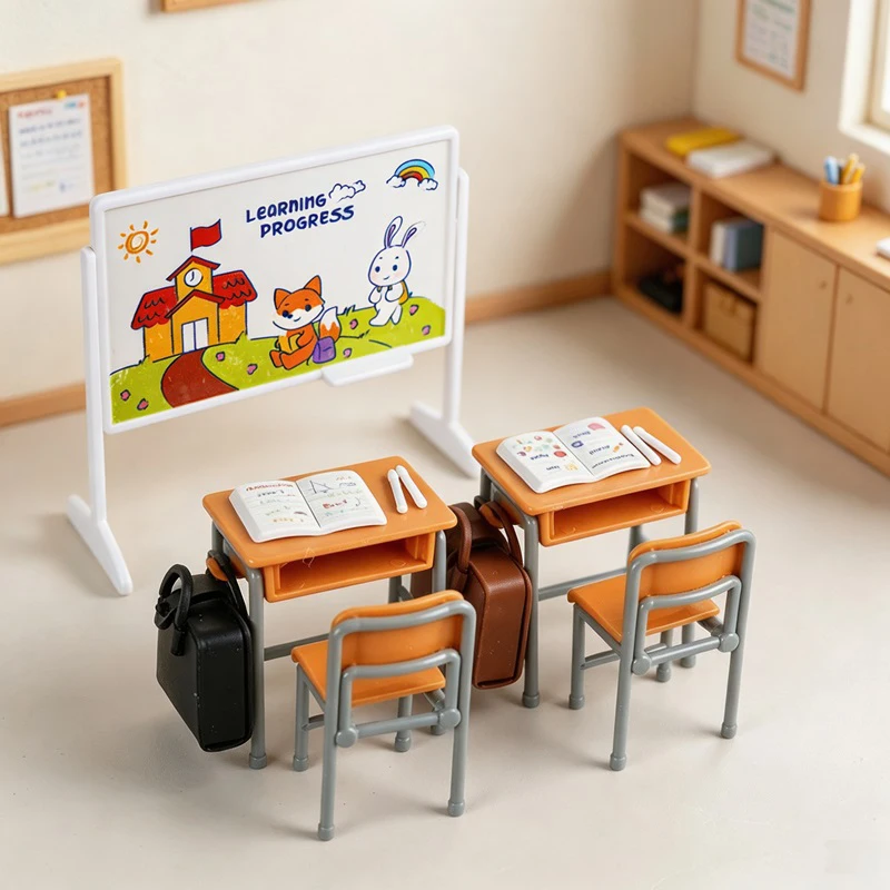 1:12 Miniature Dollhouse Classroom Accessories Set description 7