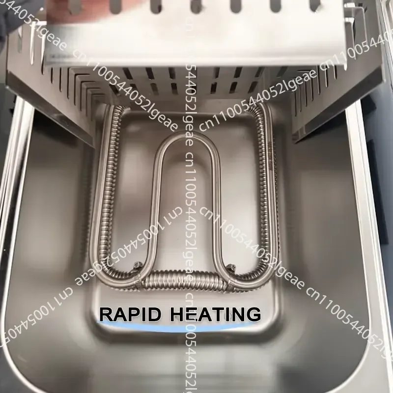Fryer with Removable Container, Stainless Steel Fryer with Thermostatic Control, Kitchen