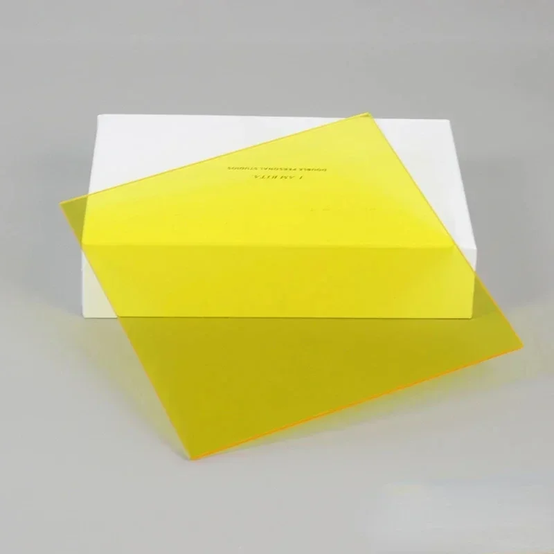 플라스틱 플렉시 유리 보드, 반투명, 블랙, 레드, 옐로우 아크릴 시트, DIY 디스플레이 프로젝트, 웨딩 홈 데코, 3mm 두께, 1 개