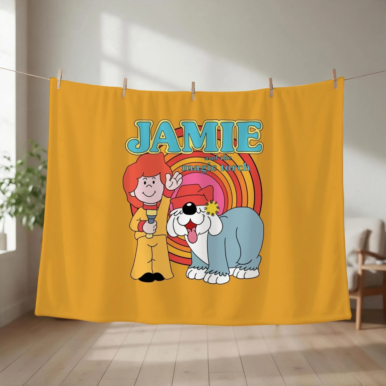 Jamie and the Magic Torch (and Wordsworth) Throw Blanket couch cozy soft plush fuzzy picnic outdoor blanket