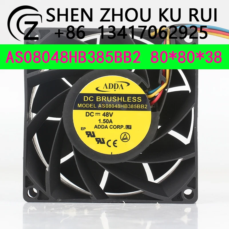 ADDA 12V 24V DC 48V 1.50A AC EC 8038 80X80X38MM 8CM PWM Function Double Ball Bearing High air Volume AS08048HB385BB2 Cooling Fan