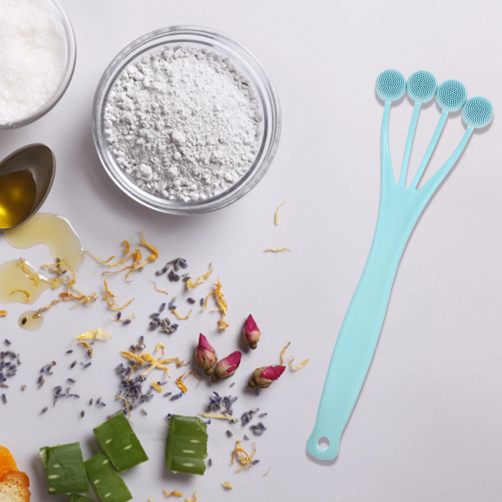 فرشاة حمام بمقبض طويل، فرشاة استحمام عملية للجسم، فرشاة استحمام محمولة للتقشير، مادة قوية، قبضة مريحة