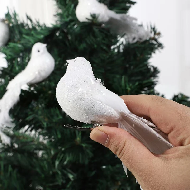 1pcs Cute Artificial Birds Fake Foam Animal Simulation Feather Birds Models Tit DIY Craft Home Garden Ornament Decoration