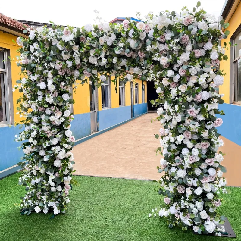 Wholesale Price 8ft*8ft Artificial Flower Arch Square Shape Wed Arch for Wedding Decorations