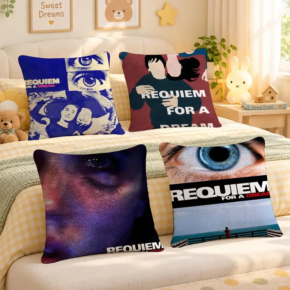 Film Requiem Dream Dark Cushion Cover Personalized Soft Plush Pillow Living Room Home Sofa Bedroom Office Car Cushion