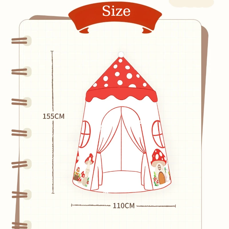 Draagbare kinderen speelgoed tent huis prinses indoor kinderen games tenten creatief opvouwbaar ademend speelhuisje meisjes peuter huizen