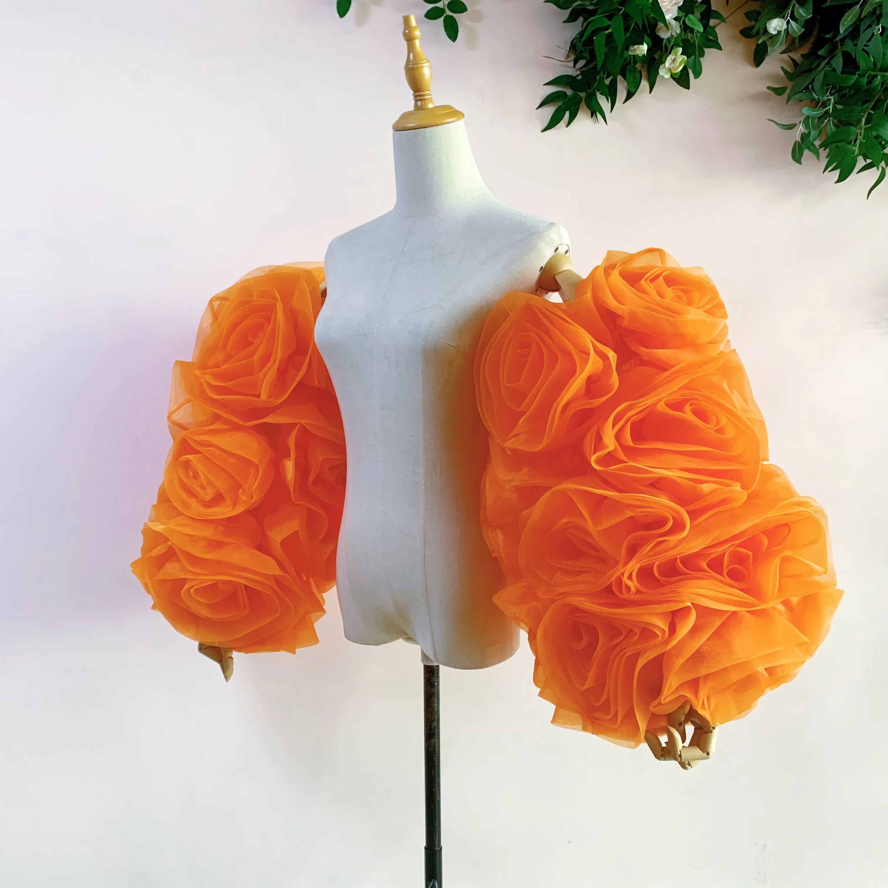 Orange Rose Luxury Removable Sleeves Detachable Long Puffy Sleeves Bicep and Wrist are Elastic Costumes